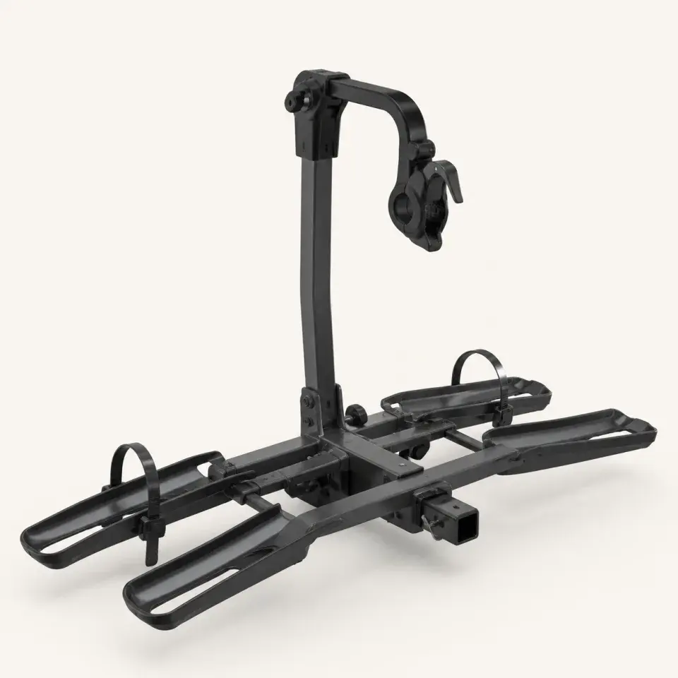 TrailHaul 75 reinforced e-bike hitch rack with wide wheel trays