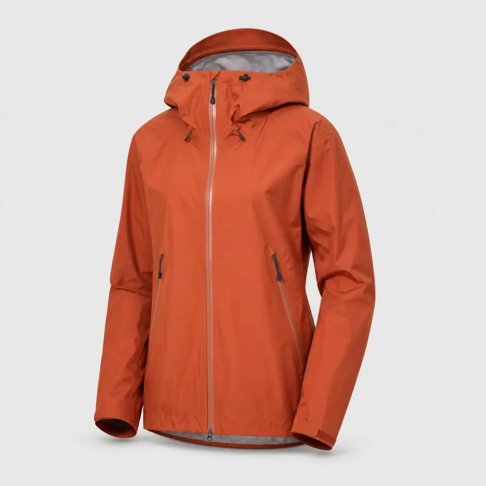 Rainward rust-orange lightweight two-and-a-half-layer hiking rain shell